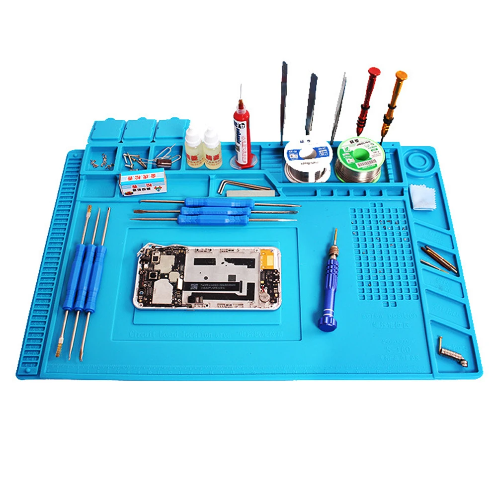 Heat-Resistant Adsorption Soldering Mat Platform Magnetic for BGA Soldering Station Silicone Repair Pad