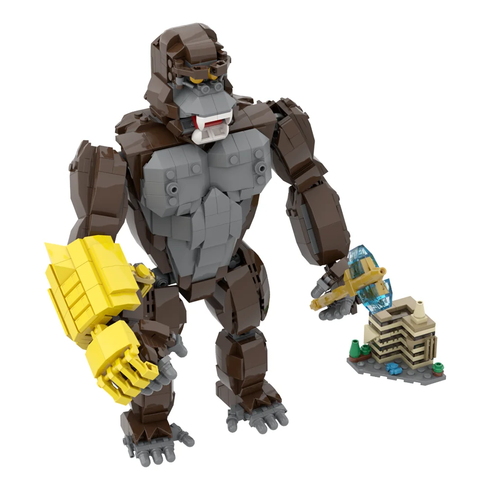 Gobricks Moc Mech โมเดลลิงชิมแปนซีบล็อกตัวต่อหุ่นยนต์ของเล่นสร้างสรรค์สำหรับเด็กของขวัญวันเกิด