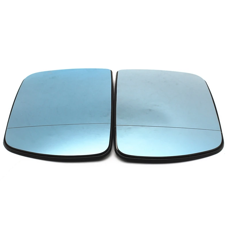 1Pair L+R Door Wing Mirror Glass Heated Blue Left Right Side For-BMW X5 E53 99-06 3.0I 4.4I Rearview Mirror Heating