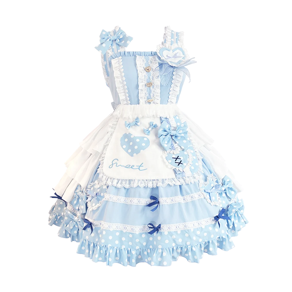 

Japanese style kawaii maid skirt laciness sleeveless lolita dress