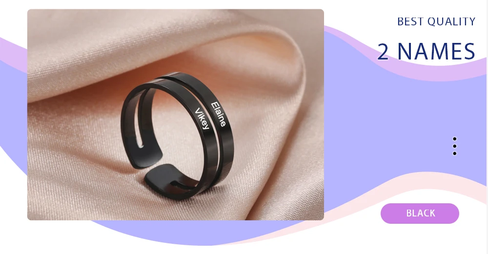 Personalized Wedding Bands Finger Ring For Woman Men Engrave Name Custom Matching Couple Ring Stainless Steel Gold Color Jewelry