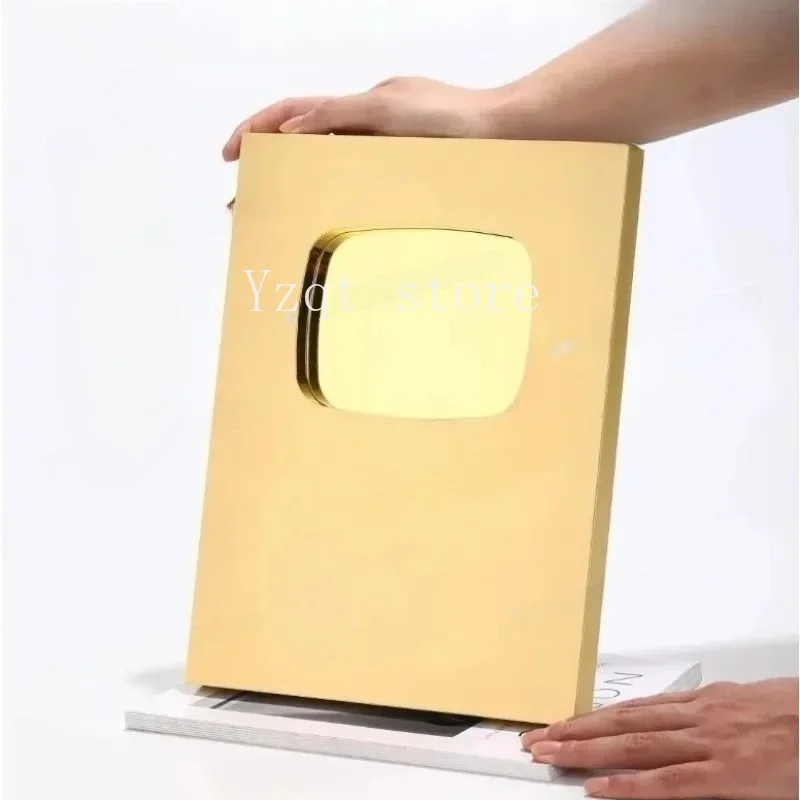 Play Button Subscribers Rewards  Customized Souvenirs 3D Logo Aluminum Recognition Plaque Gold and Silver Medals