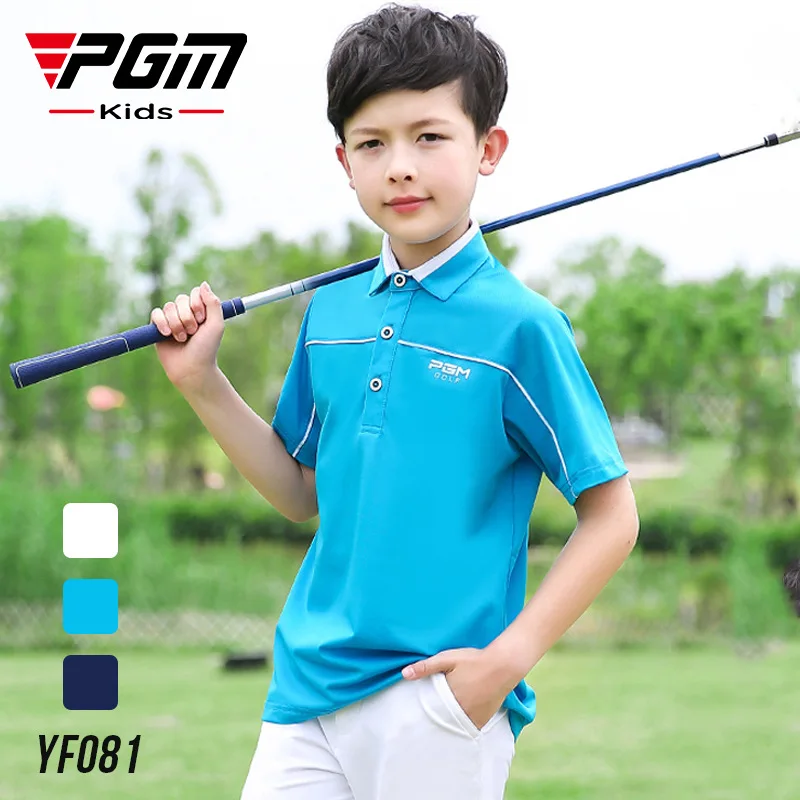 

PGM golf men's clothing children's short-sleeved boys T-shirt summer new breathable quick-drying sportswear children's clothing