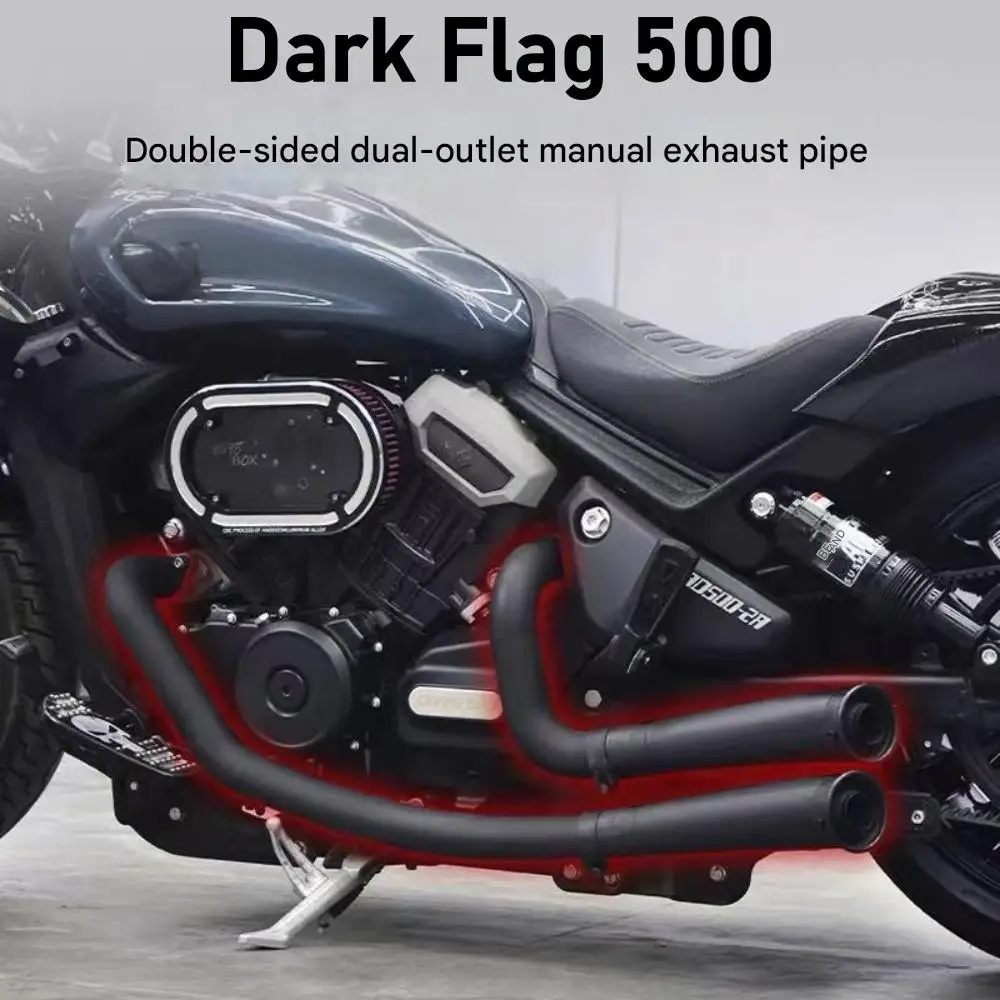 For Benda Darkflag 500/950 modification accessories - double exhaust pipes on both sides, full length