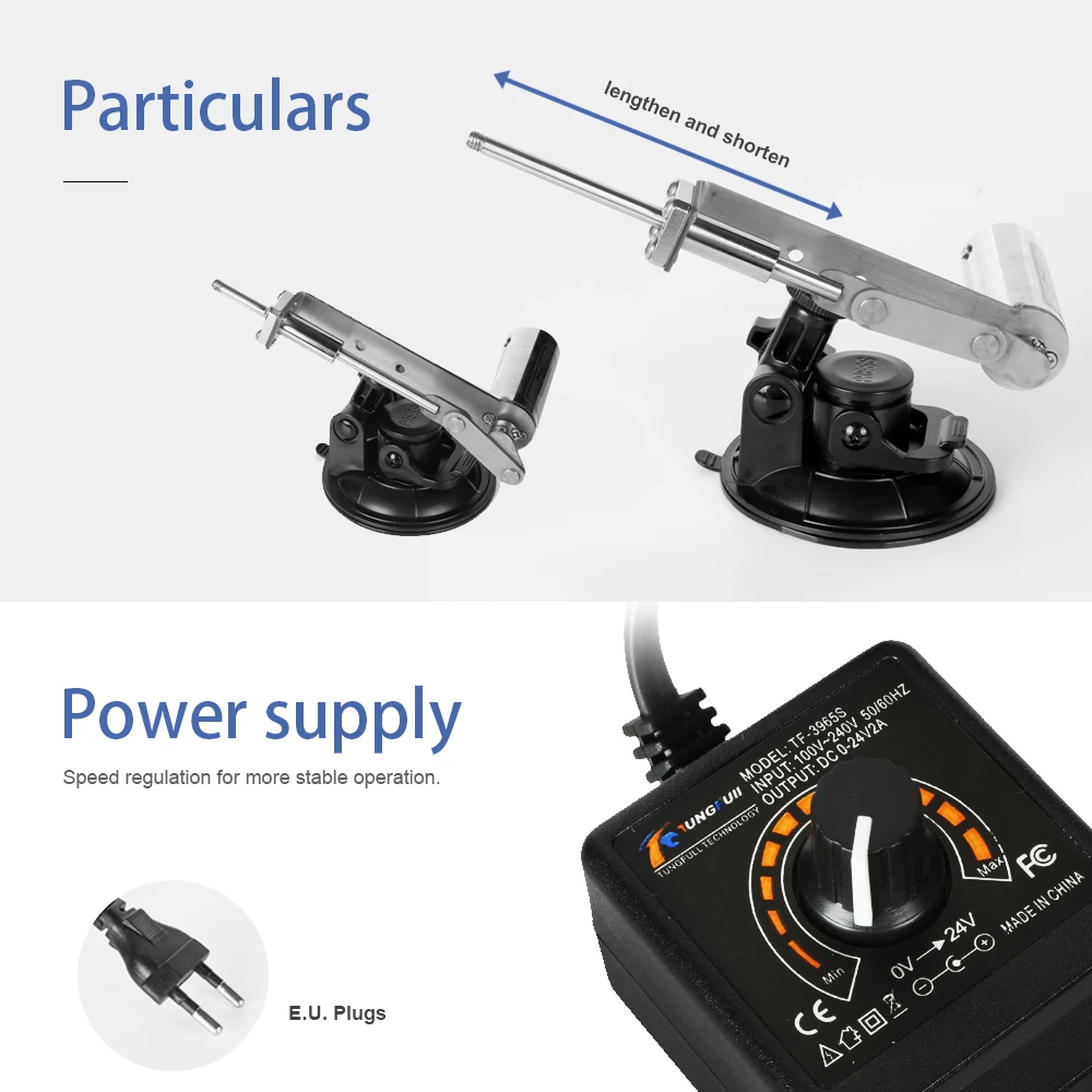 Elektrischer Teleskop-Linearantrieb, M6-Stecker, Linearantrieb, 39 mm Hub, Mini-DC-Reziprokmotor