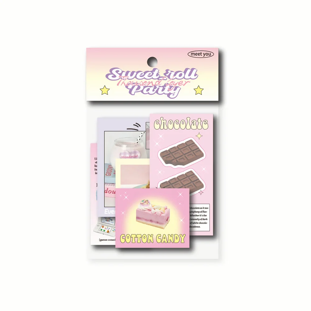 Korean Style Deco Sticker Pack - 30 pcs - Perfect for Crafting, Scrapbooking and Journaling - Cute Dessert Patterns