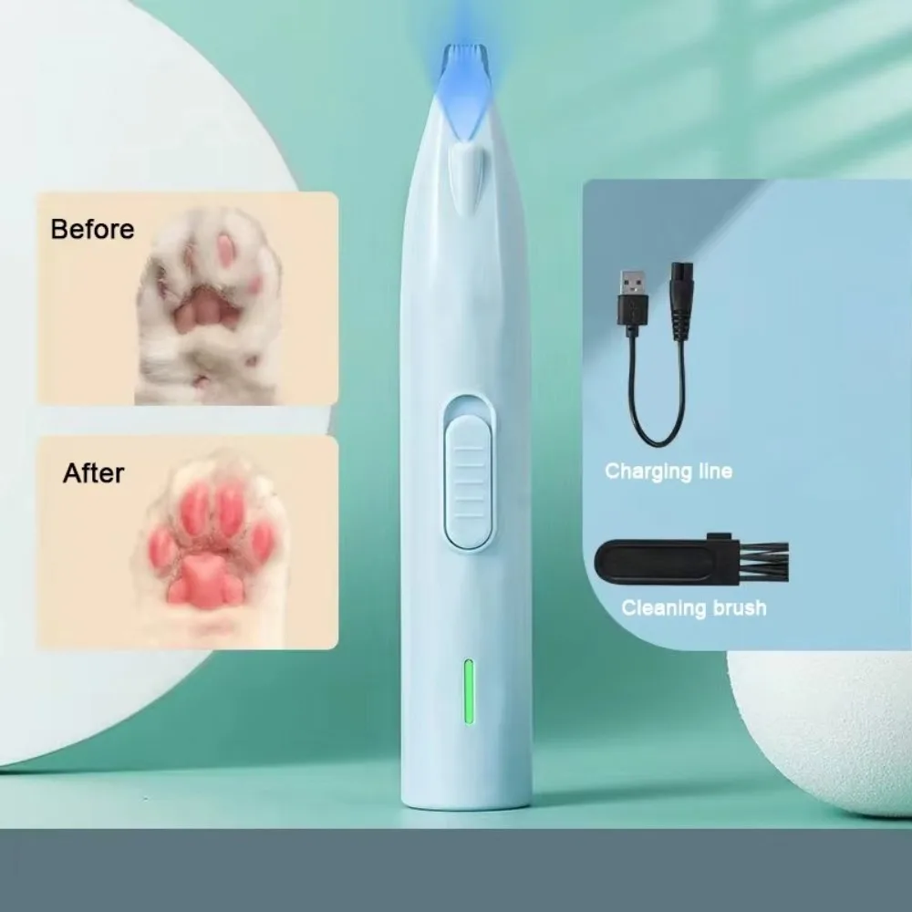 

Care Supplies USB Rechargeable Pet Hair Clipper Mute with LED Cat Electric Shaver Low Noise Pet Hair Trimmer Ear Grooming