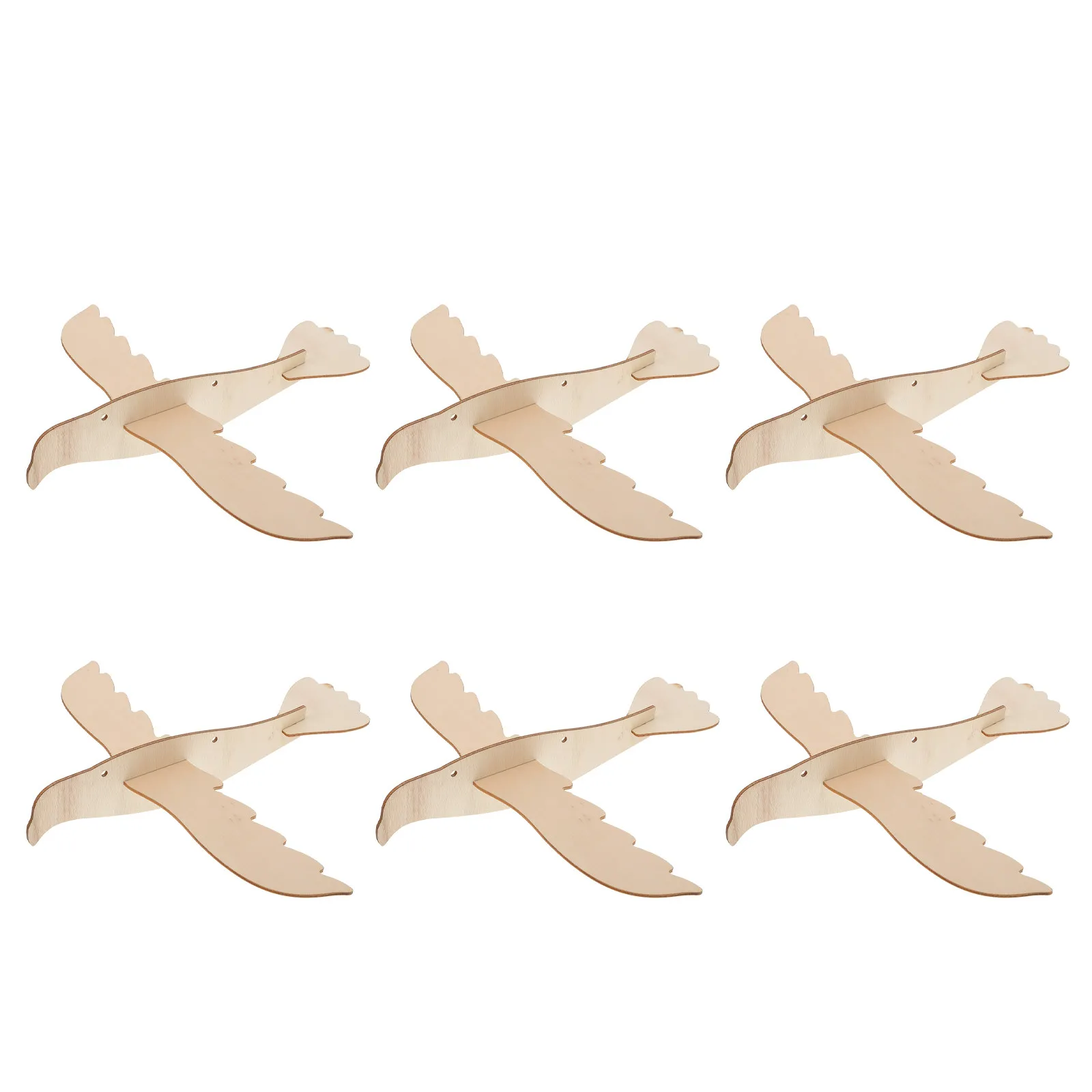 6Pcs Wooden Animal Puzzle DIY Eagle Art Craft Kit for Kids Hand Painting Educational Game Room Decor Unique Gift Idea