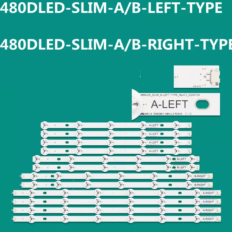 

5kit=60pcs LED Backlight Strip For 480DLED_SLIM VES480QNSS-3D-U01 TX-48CX350B TX-48CX400B TX-48CX400E TX-48S3653DB TX-48U7653DB