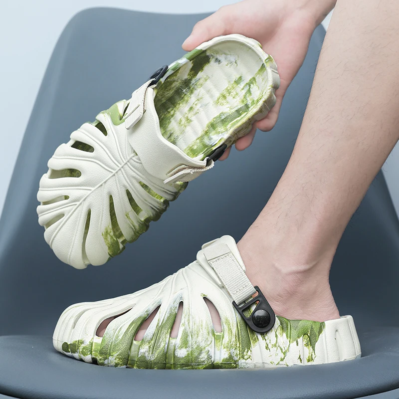 Summer Comfortable Men\'s Garden Clogs Breathable EVA Injection Shoes Casual Sandal Woman Beach Slippers Water Shoes Camo Cheap