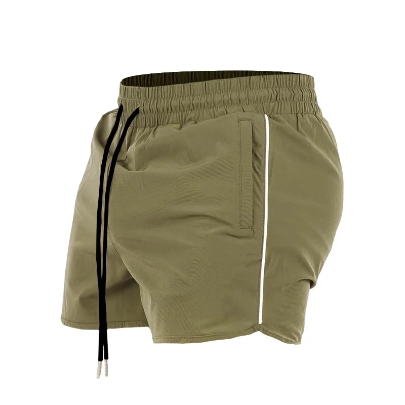 2024 Summer New Man Quick-Dry Sports Close-Fitting Shorts Men's Elastic Fitness Muscle Jogging Fitness Training Fashion Shorts