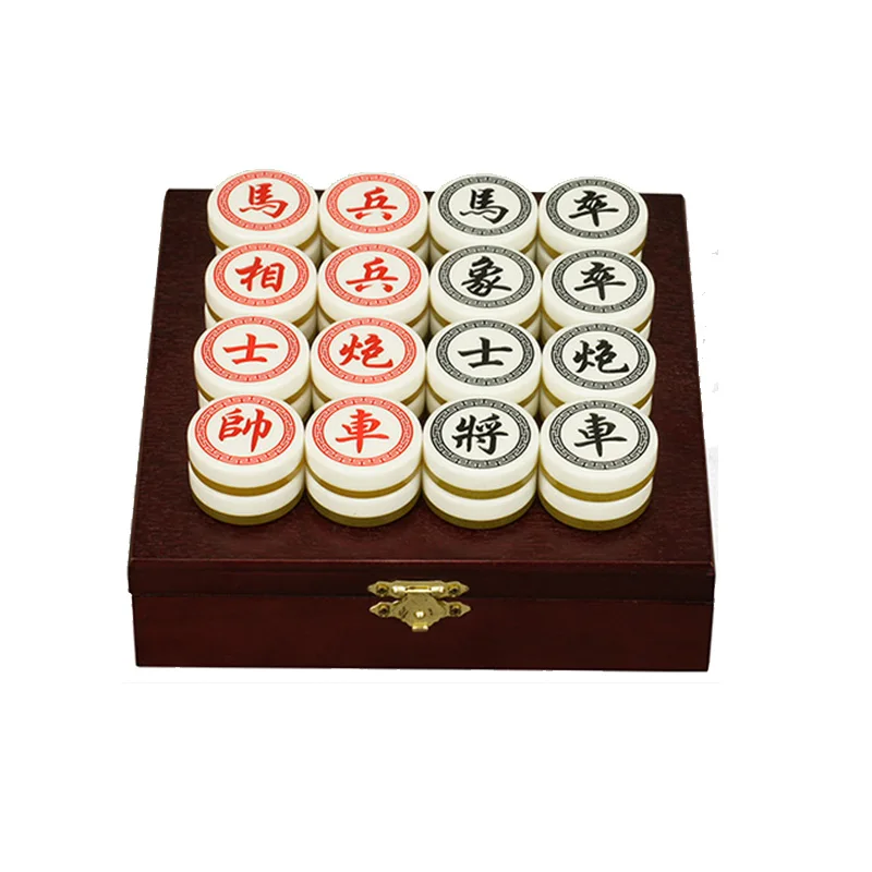 

BSTFAMLY китайские шахматы деревянная коробка 32 шт./компл. старая игра of Go Xiang Qi международные шашки складные игрушки подарки диаметр = 3,5 см LC03