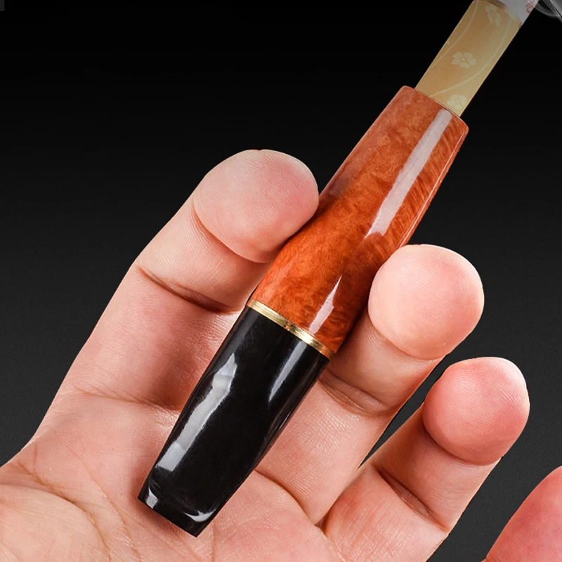 Cow Horn Cigarette Butts Coarse Medium And Fine With A 9mm Activated Carbon Filter Cartridge For Filtering Men'S Cigarette Butts