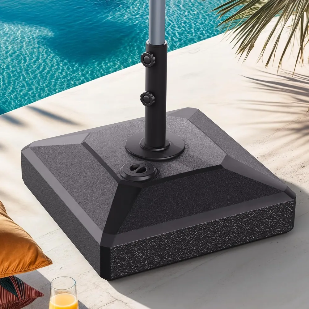 

Patio Market Sunshade Base, 154 Lbs Capacity, with Casters, Can Hold Sand and Water, Customizable