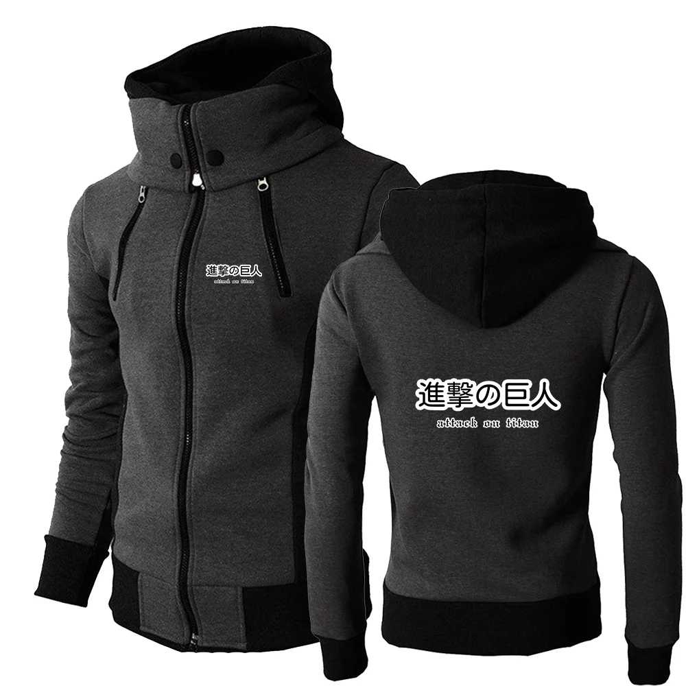 2025 Attack on Titan Print Spring And Autumn New Men's Three-color Hoodie Zipper Causal Comfortable Simplicity Coat