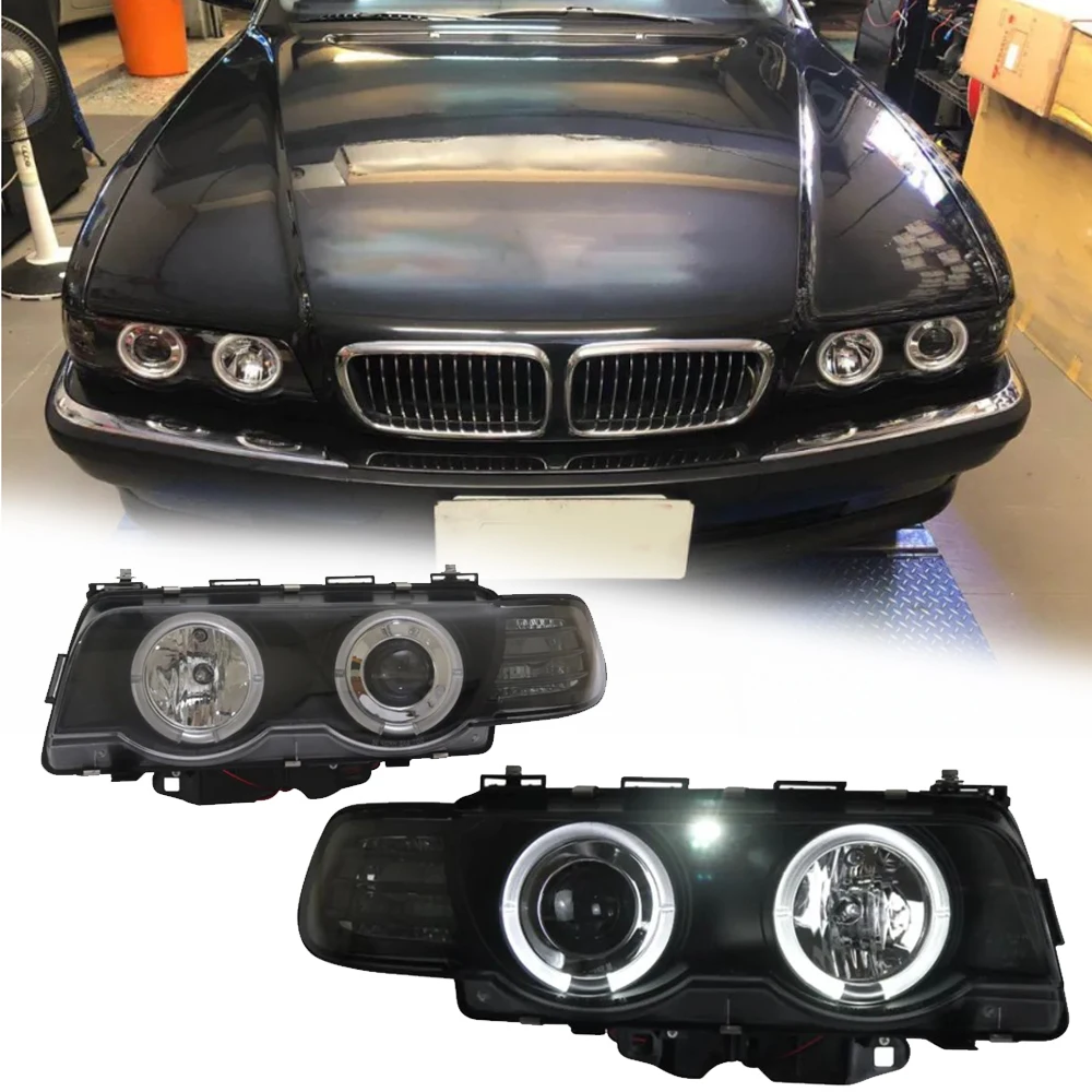 

Светодиодные фары для BMW 7 серии E38 98-02, стиль Emark, светодиодные DRL, автомобильные фары в сборе, аксессуары для сигнала, модифицированная лампа