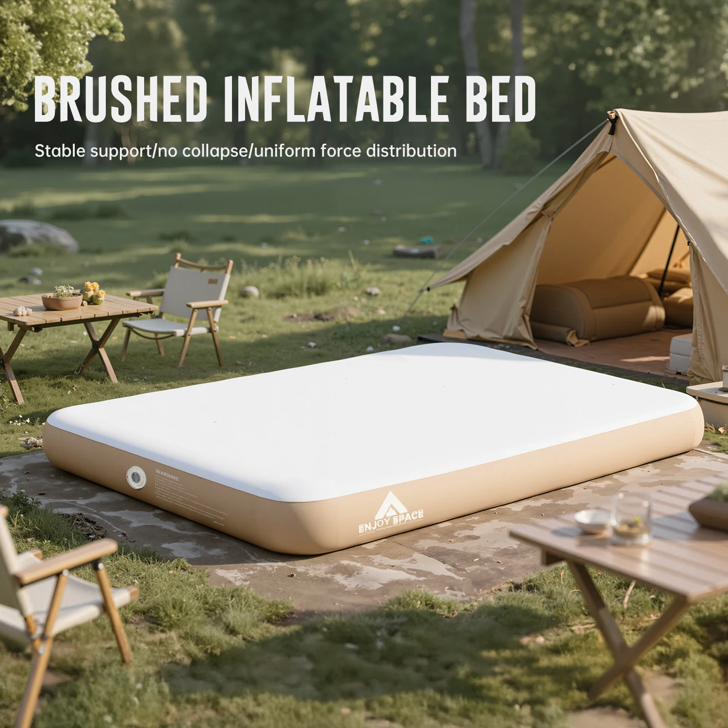 

New Design Stable Support Large Inflatable Bed with Electric Pump for Camping Picnic Home Use