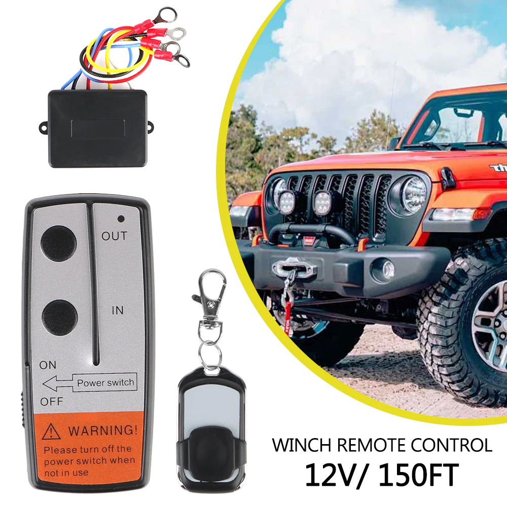 For Jeep Off-road ATV Trailer Winch Remote Control Wireless electric Switch Controller Wireless Winch Remote Control Kit 12V 24V
