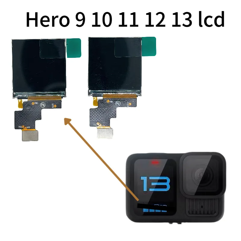 Nowy przedni mały ekran LCD części naprawcze do kamery GoPro Hero 9 10 11 12 13 Hero9 Black Action — zdjęcie produktu 2