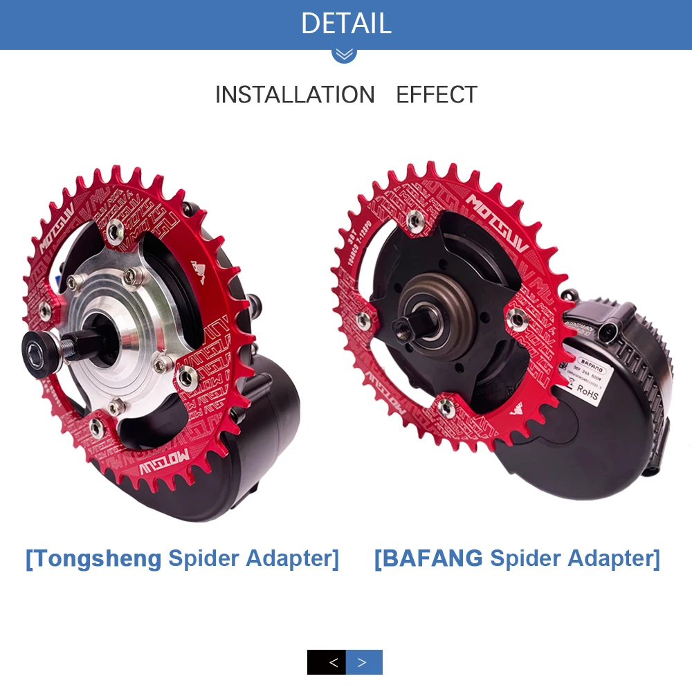 Electric Bicycle Tongsheng BaFang Chainwheel 104BCD Disc Holder 32T 34T 36T 38T Chain Ring Suitable For Ebike Accessories