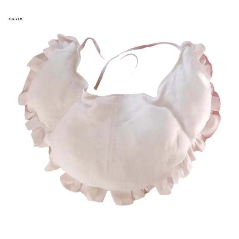 X7YA Victorian Bumroll Bum Pad Bustle Pannier White Petticoat Underskirt for LARP