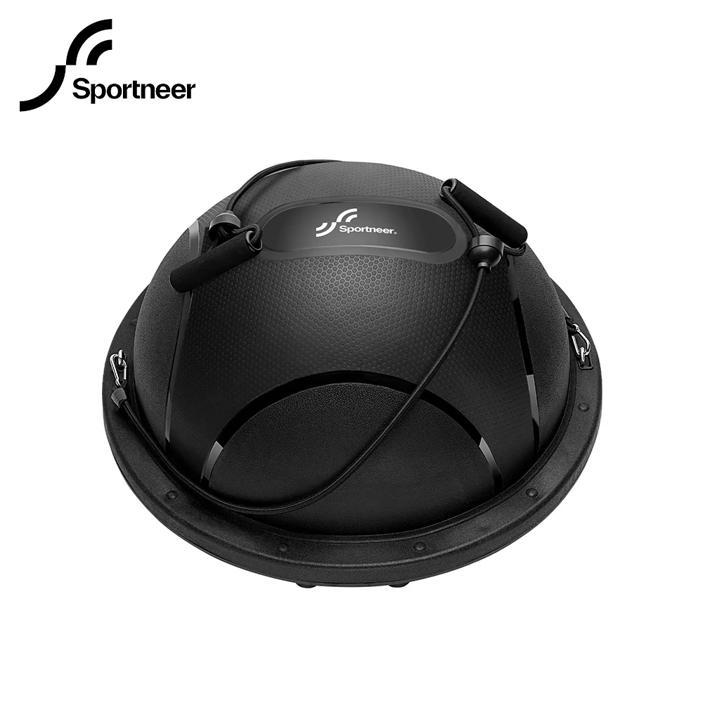 

Sportneer Half Balance Ball Inflatable Half Exercise Ball Balance Trainer with Resistance Bands & Pump Non-slip Half Yoga Ball