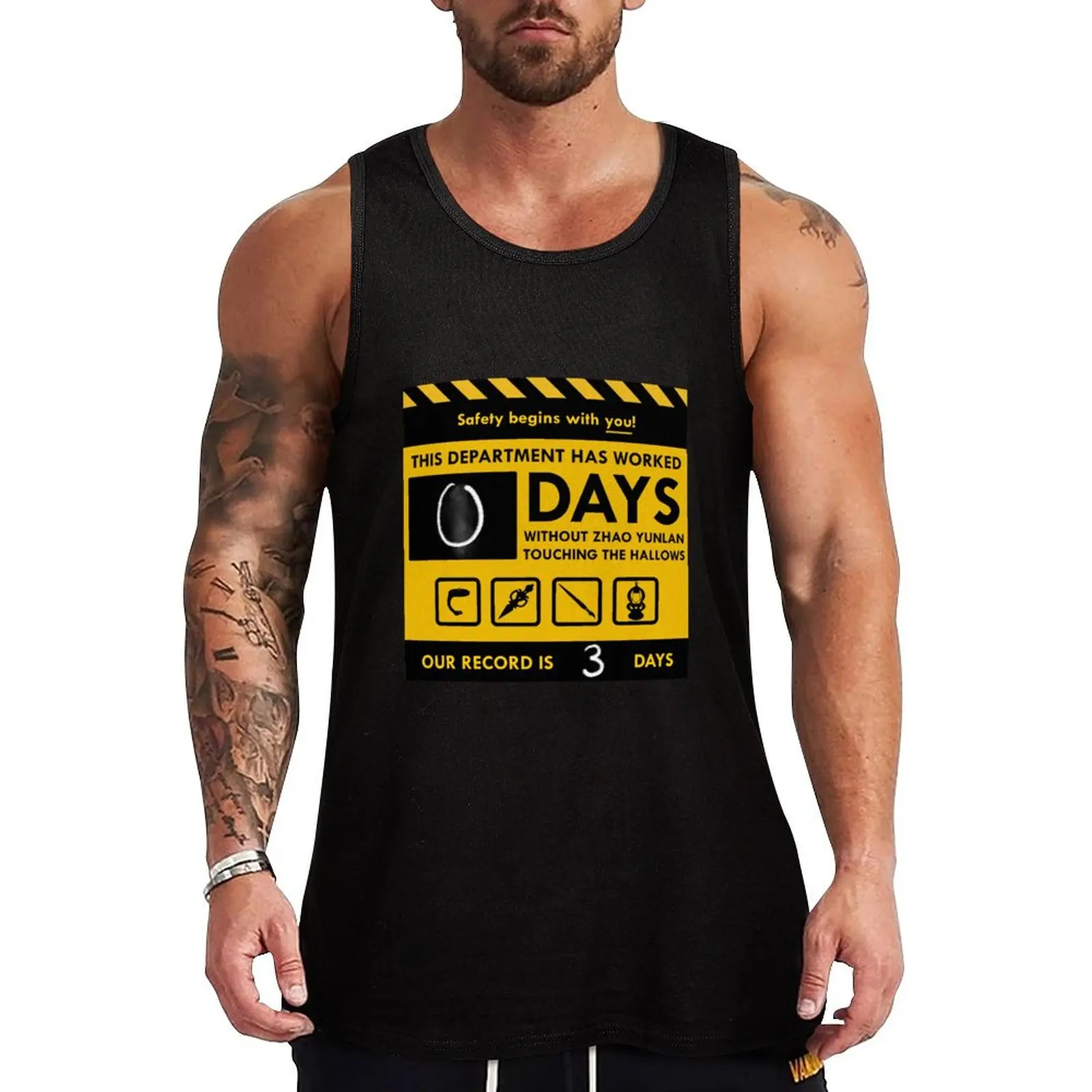 

Guardian SID/SIU Work Safety Sign: Zhao Yunlan vs. the Hallows Tank Top muscle t-shirt mens clothing t-shirt for man