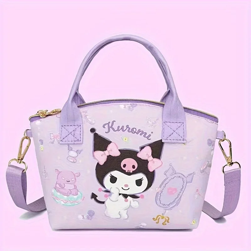 Sanrio Cartoon Cute Crossbody Bag Melody Kuromi Cinnamoroll Hello Kitty PU Boys Girls Anime Kawaii Cartoon SchoolBag Mochila