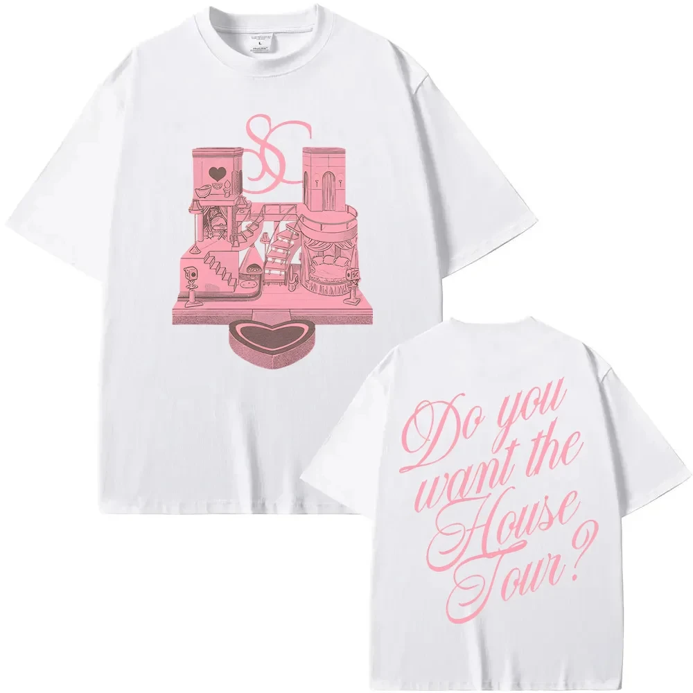 2026Cute Fantasy Castle Graphic Oversized T-Shirt for Kids Adults Pink Heart Building Print Loose Streetwear Casual Short Sleeve