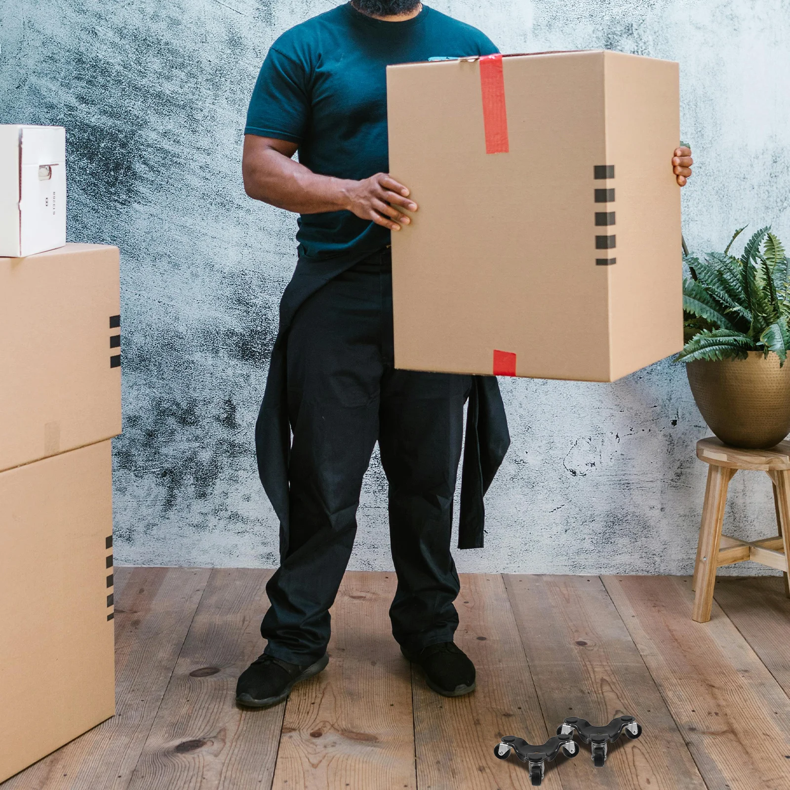 

2 шт. 3-колесная тележка для перемещения металла, маленькая тележка для перемещения мебели, перемещение мебели, движущиеся колеса для мебели