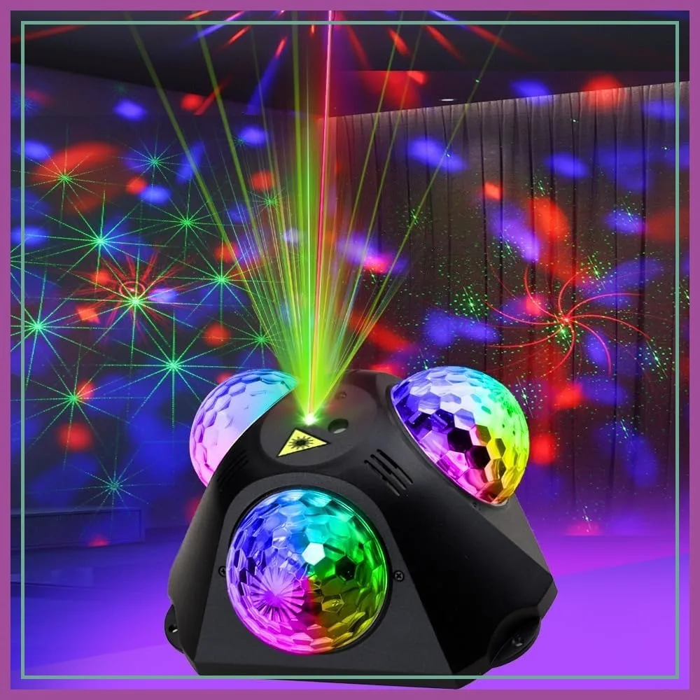 

Sound Activated Disco Ball Light with Remote for Parties, Stage, DJ, Wedding, Birthday, Karaoke