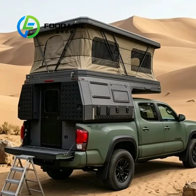 Pop Up Truck Bed Camper Reinforced Corner Protection Anti‑Collision For Outdoor Complex Environment, Expedition Truck Camper