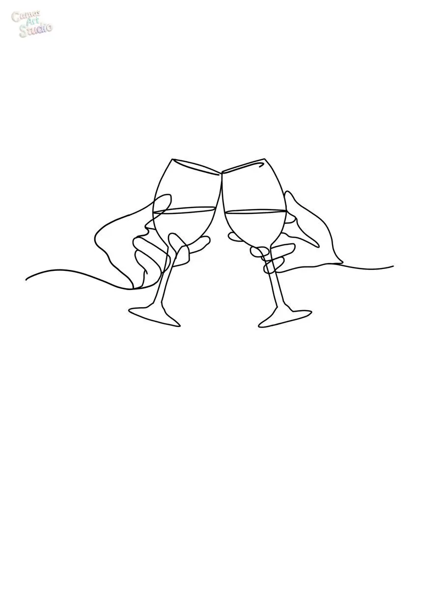 2026 Wine Poster Abstract Woman Body One Line Drawing Prints Minimalist Kitchen Wall Art Canvas Paintings Wine Lover Bar Decor 