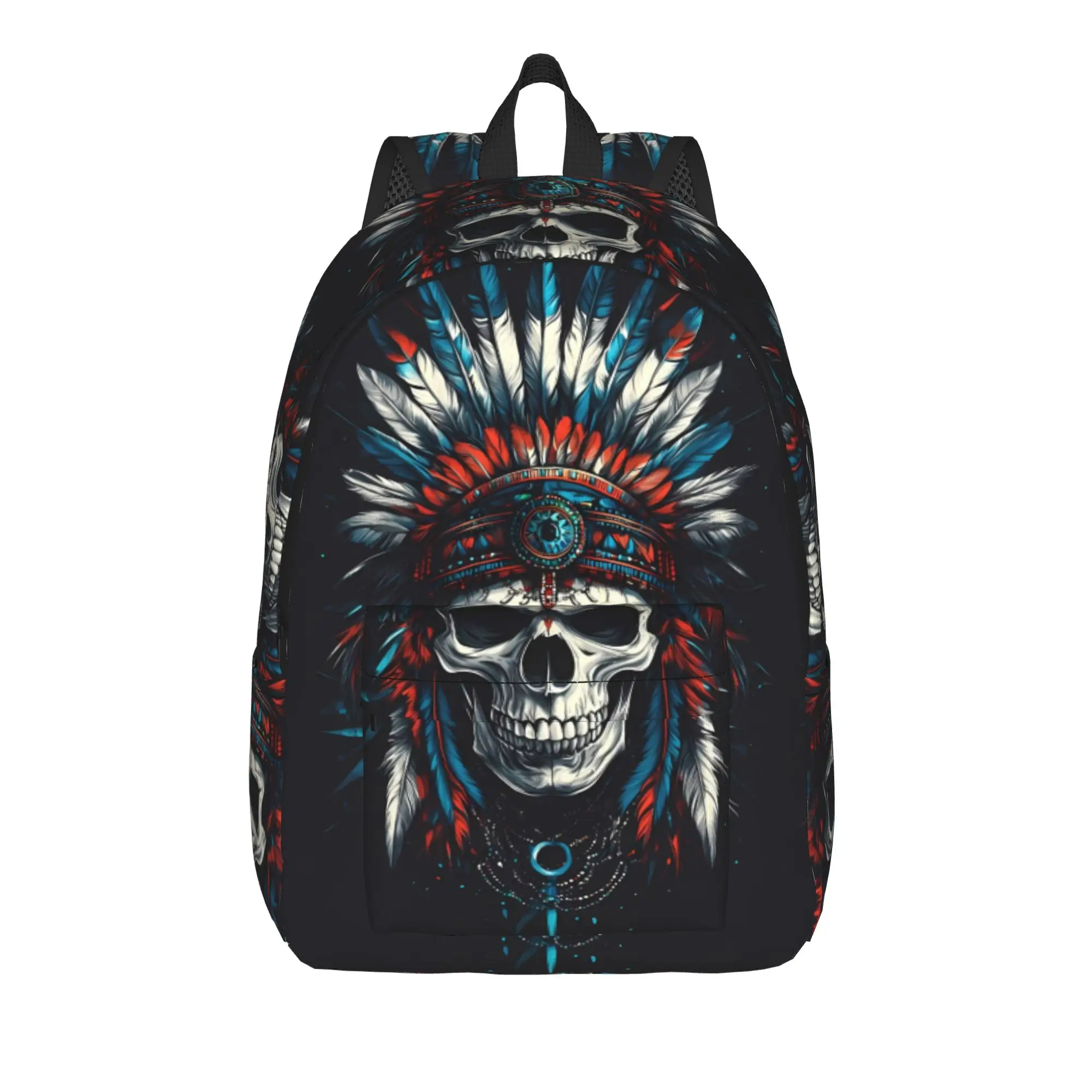 Tribal Chief Print Backpack Girl  Lightweight Backpacks Polyester Casual High School Bags Sport Custom Rucksack