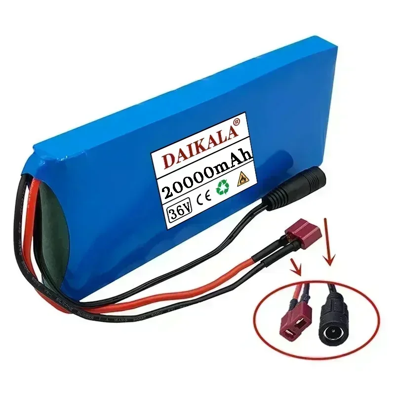 100% Original New 36V 20000mAh 10S1P 18650 Lithium Ion Rechargeable Battery Pack Bicycle Scooter Belt 20A BMS 36V 30Ah