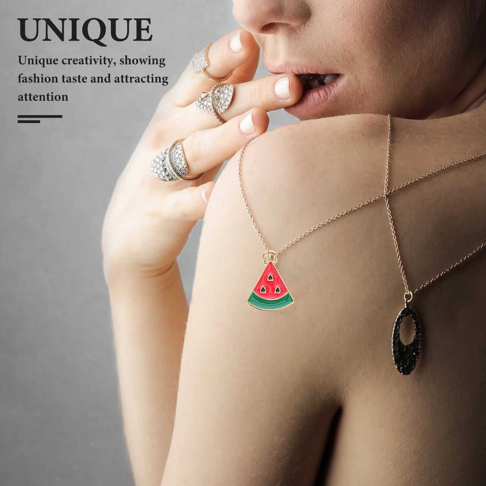 

30 Pcs Mini Watermelon Earrings Fruit Charms Beads Jewelry Cute Diy Making Alloy Enamel Pendants