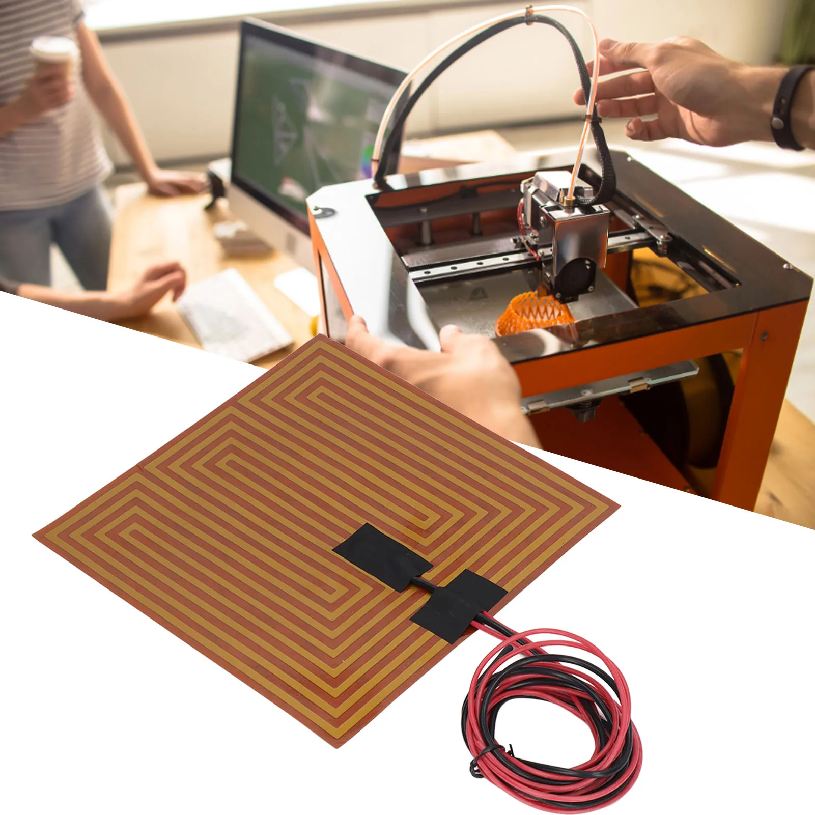 

Гибкая полиимидная нагревательная пластина 200x200 мм, нагревательная пленка PI, гибкая, 150 Вт ℃ Самоклеящаяся нагревательная пластина 7,9 x 7,9 дюйма для 3D-принтера