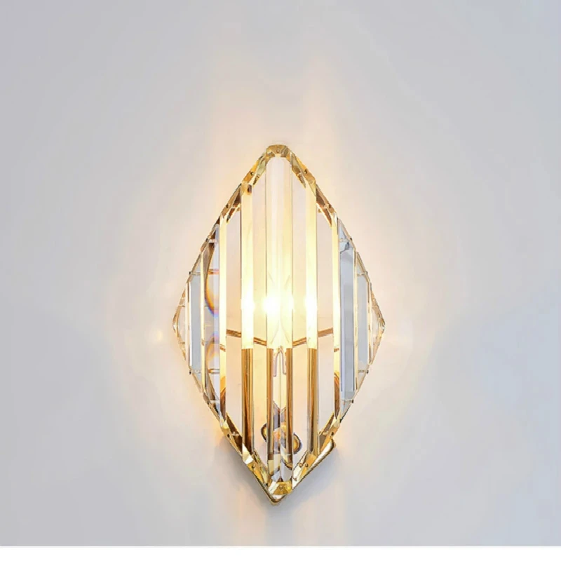 

CX211EH Luxury Crystal Wall Lamps Sconce Light Fixture Living Room Decoration Bedside Luminaire Hotel Hallway Home Lighting