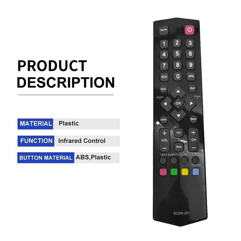 Remote Control Replace RC260 JEI1 For TCL TV LED55S4690 LED48S4690 LED32S4690 LED55S4690 LED48S4690