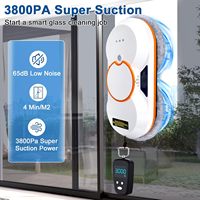3800Pa Household window automatic water spray cleaning robot vacuum cleaner remote control electric window wiper glass wiper