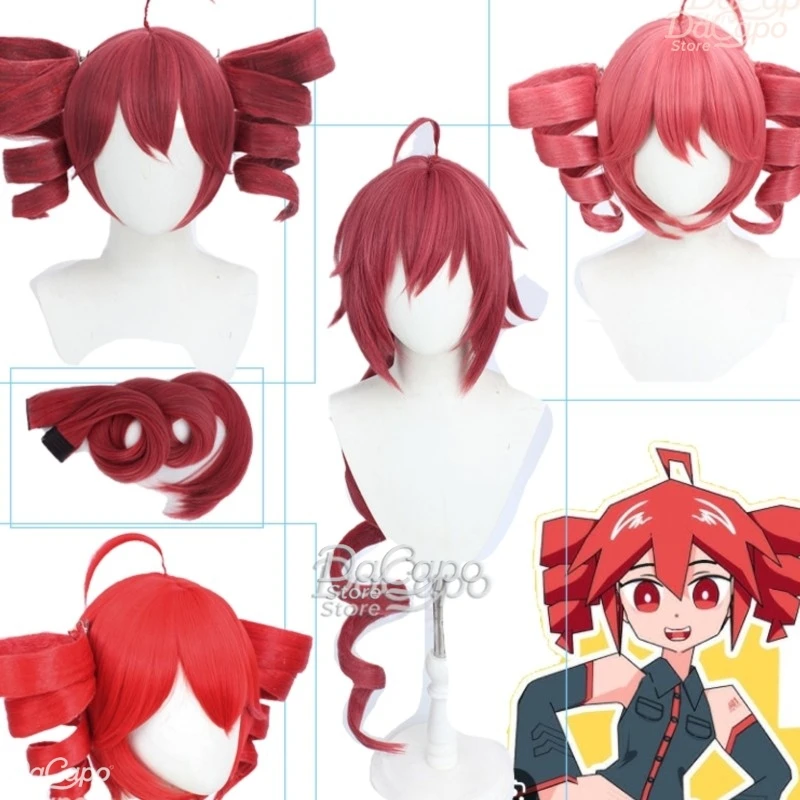 6 Styles Kasane Teto Anime Cosplay Wig full style Women Pink Red Ponytail High Heat Resistant Teto Wig Long Curly Ponytail view 2