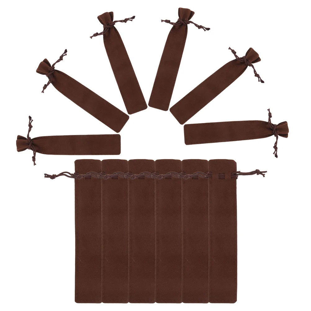 12Pcs Single Pen Bag Thickened Fabric Drawstring Pouch Multi-Purpose Organizer for Fountain Pens Markers Travel Friendly