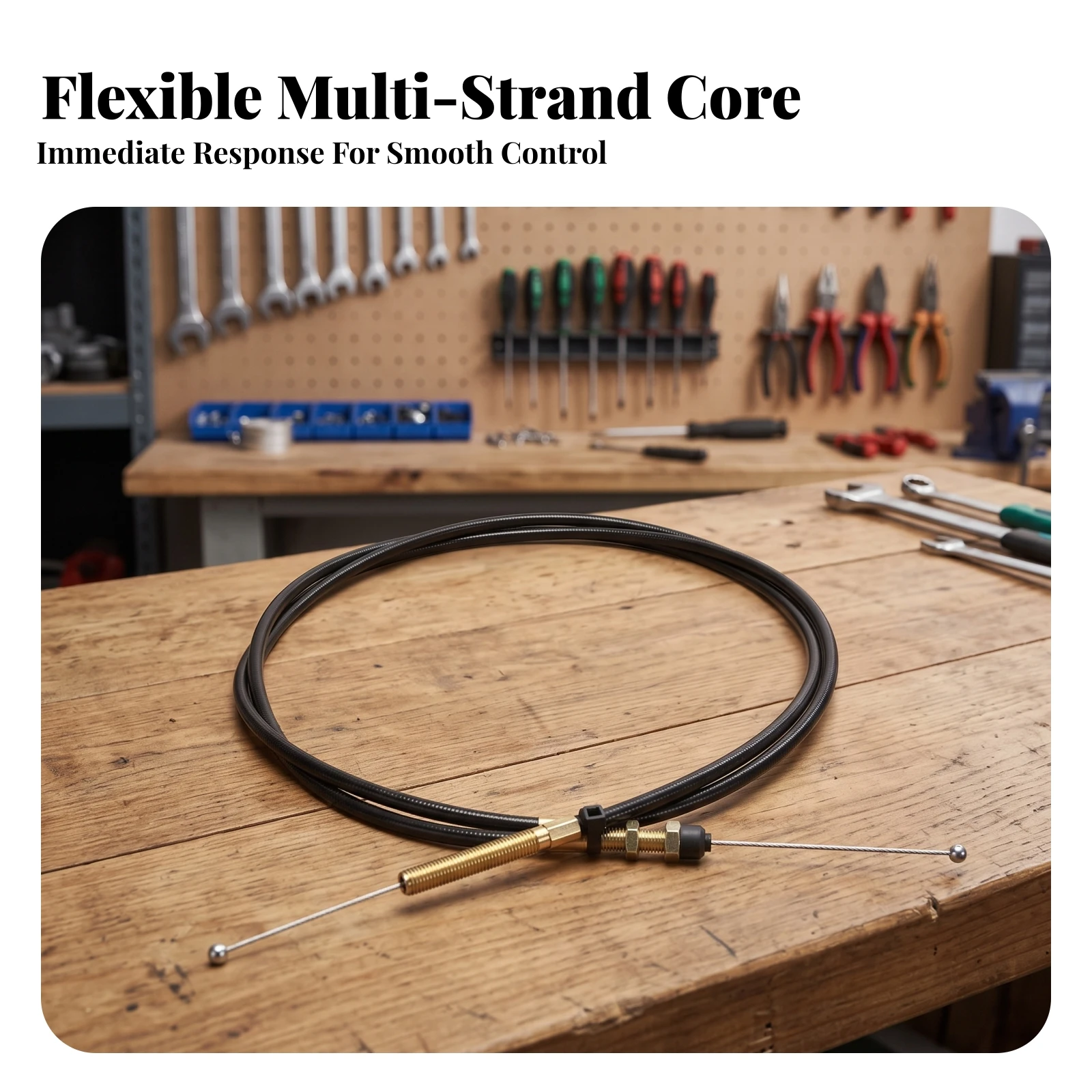 Snow Thrower Lift Cable Replacement Snow Blower Control Cable Easy to Install Black Sheathed