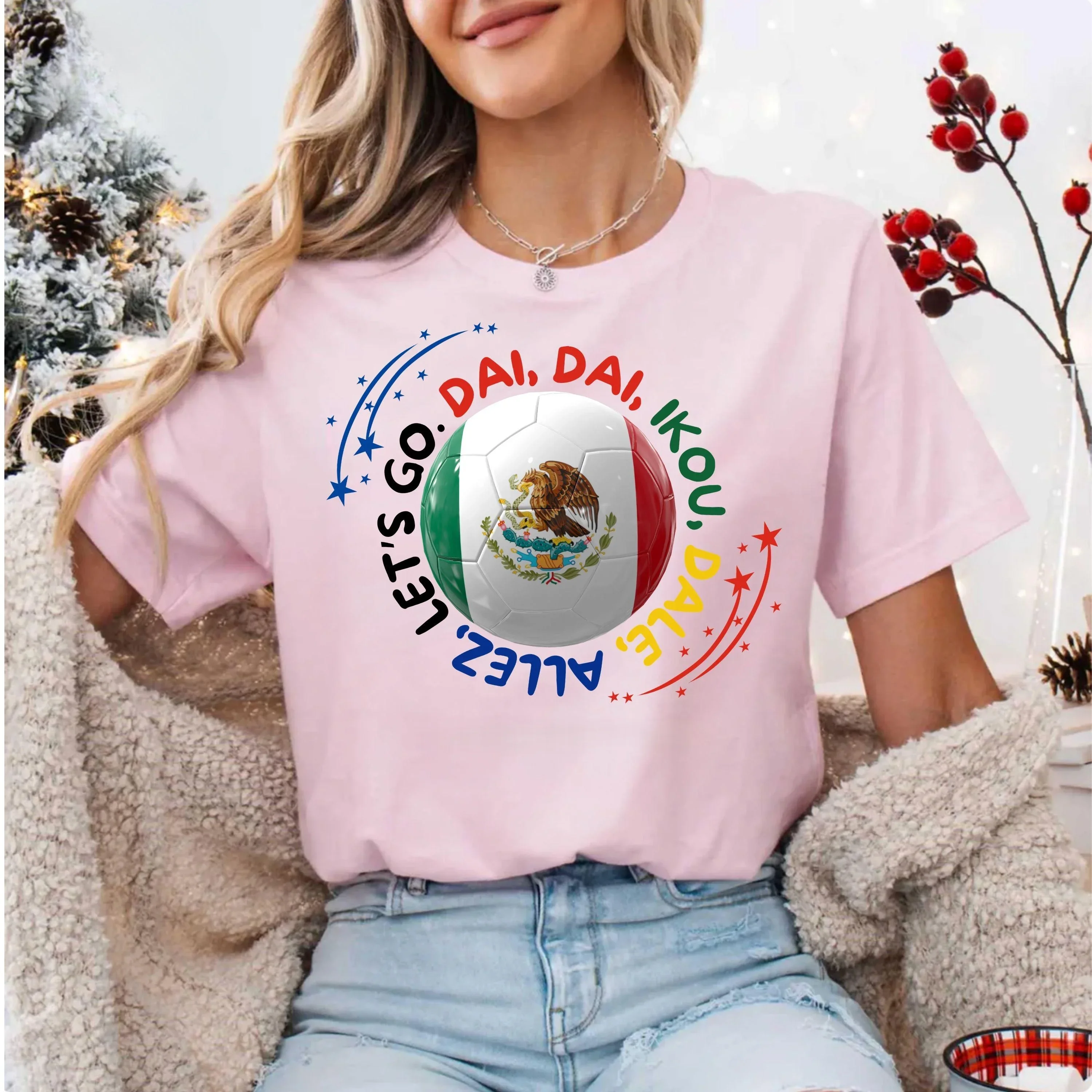 2026 Shakira World Football Song T-shirt Men Women Summer Clothing Casual Fashion Round Neck Short Sleeved Tee Streetwear