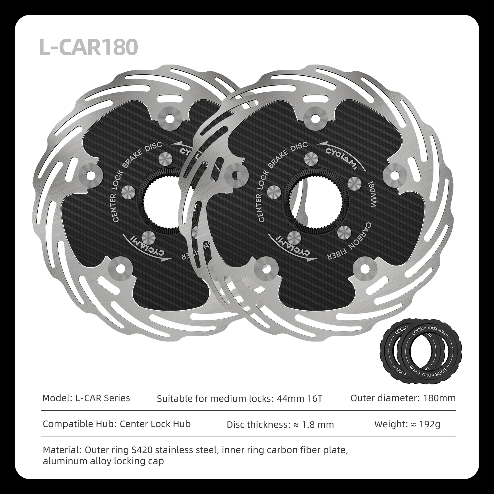CYCLAMI Koolstofvezel Remschijf Zwevende Rotor 140/160mm Lichtgewicht Hoge Sterkte Centerlock 6 Bouten voor MTB Racefiets Fietsen