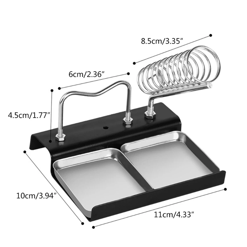 Metal Soldering Iron Stands Soldering Iron Holder Suitable for Electronic Workshops Heat-Resistant Pattern Brackets M4YD