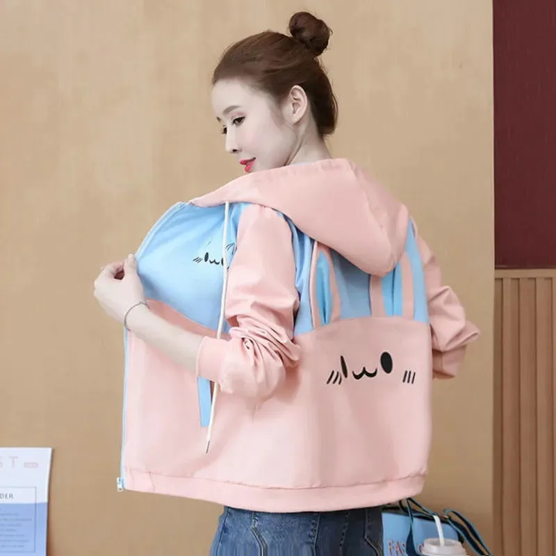 Small Fresh College Wind Ladies Short Coat 2026 Spring Autumn New Female Korean Version Loose Jacket Baseball Uniform Overcoat