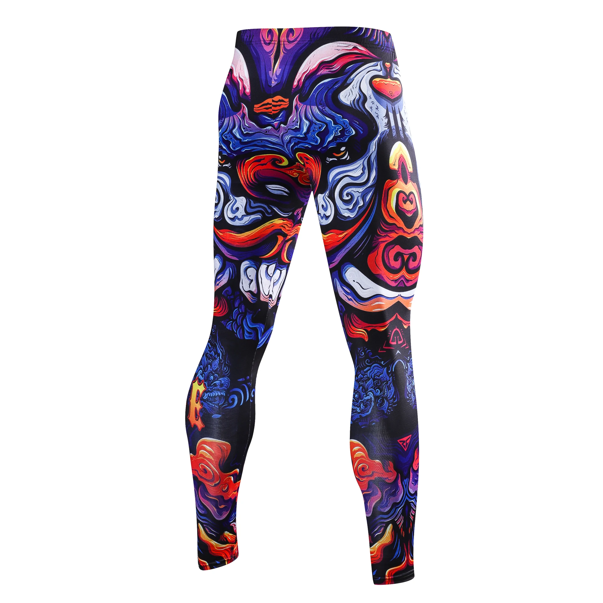 Men's Chinoiserie Trousers Compression Pants Leggings are Suitable for Gym Fitness Jogging Exercises