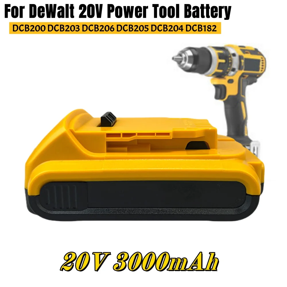 

for DeWalt 18V 20V 3.0AH Max Lithium Batteries DCB203 Li ion Battery ReplacementDCB206 DCB205 DCB204 DCB200Power Tools