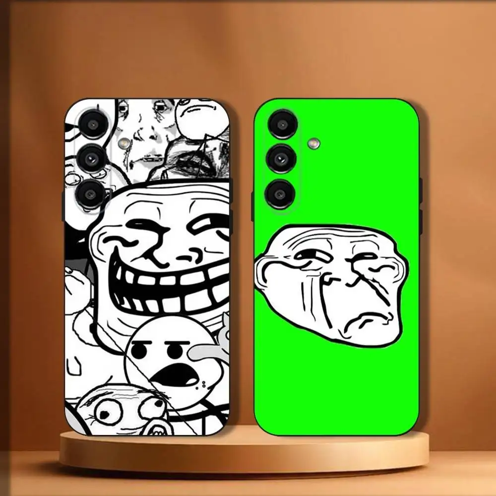 

T-Trollfaces Comics Meme Phone Case For Samsung Galaxy A20,A21s,A22,A31,A32,A52,A53,A72,73,A80 Soft Black Cover